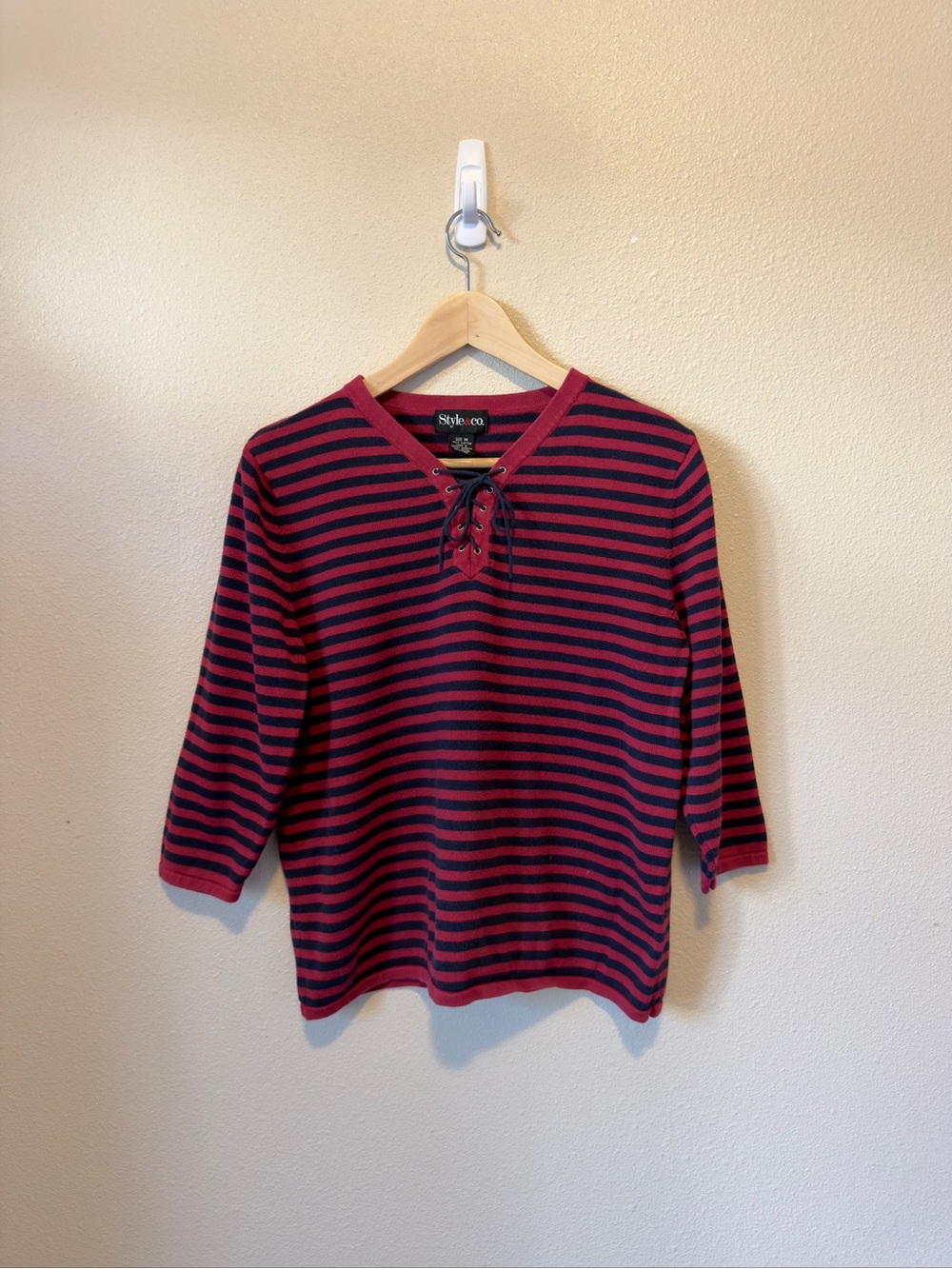Lace-Up Striped Top 🏴‍☠️💙🎸